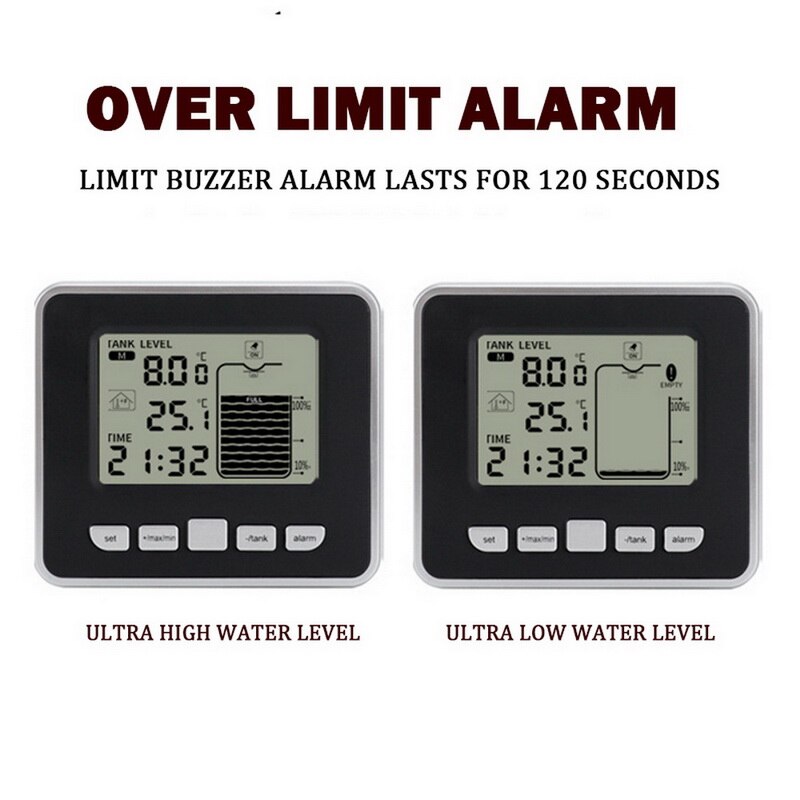 Ultrasonic Water Tank Level Meter Sensor w/ Temper... – Grandado