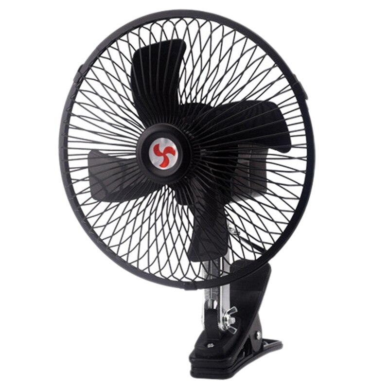 Top12V 8Inch Vehicle Portable Fan Car Desk Clip-on Fan Swivel Bracket Fan Mini Air Conditioner