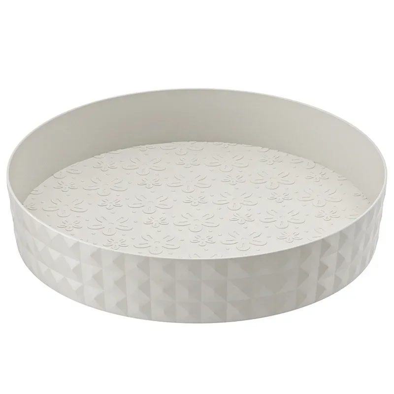 Kjøkkenoppbevaring krydderhylle 360 gradere roterende skap oppbevaringsstativ brett kosmetikkoppbevaringsstativ sklisikkert krydder rundt stativ