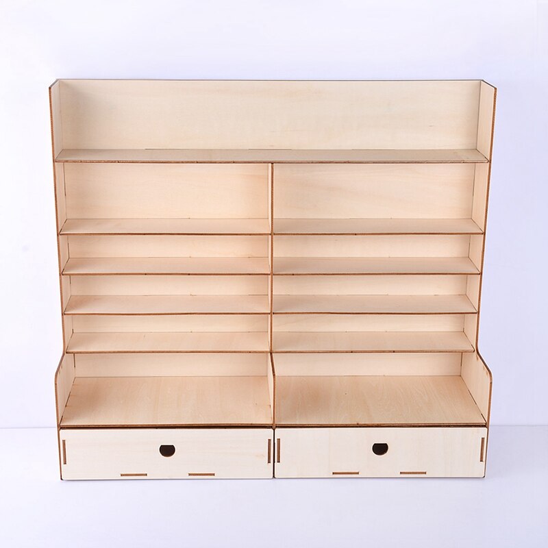 AAAJ-Wood Paint Rack Shelf Pigment Ink Bottles Organizer Storage Stand Holder with Cabinet Good Stability and Table Rack