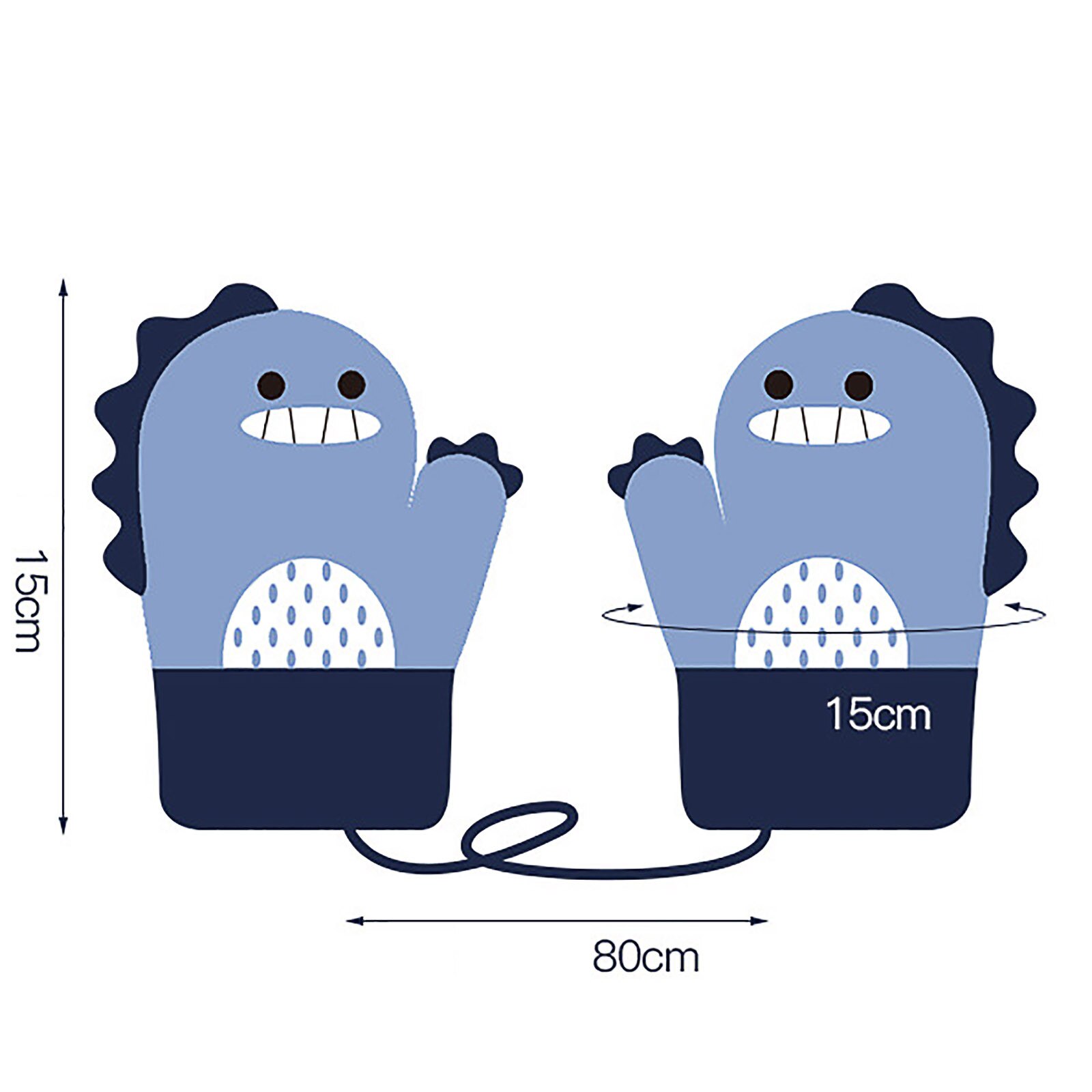 Winter Dinosaurier freundlicher Handschuhe Karikatur Volle Finger warm Verdicken Fäustlinge Winter SchöNe Handschuhe Windschutz Handschuhe Варежки Детские