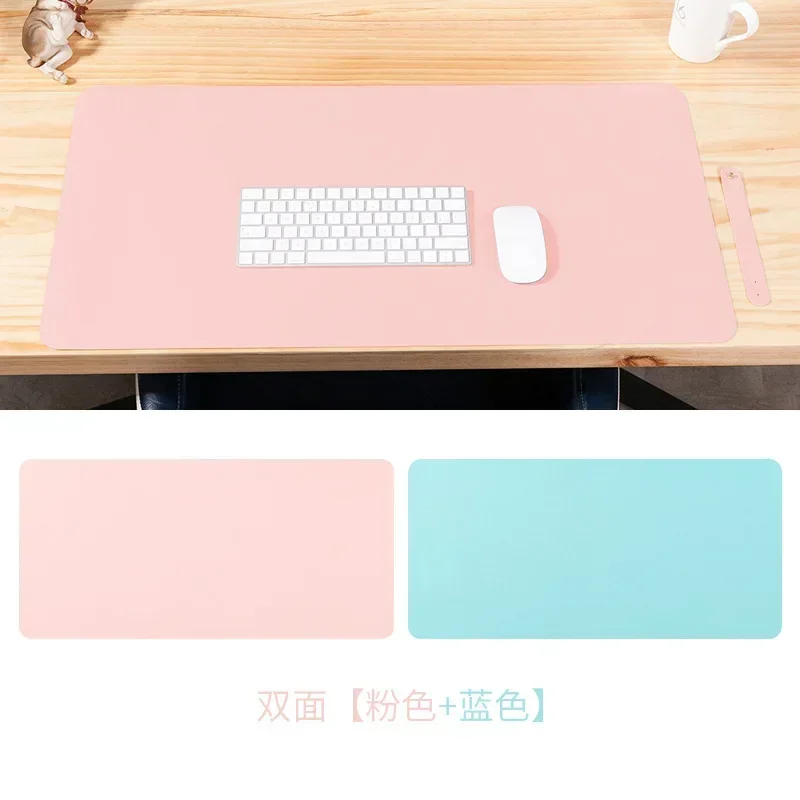 office Mouse Pad 90x45/80x40cm PC Mousepad XXL Computer Waterproof Table Pad PU Leather Large Desk Mat Double-sided: XXL / Dark Brown