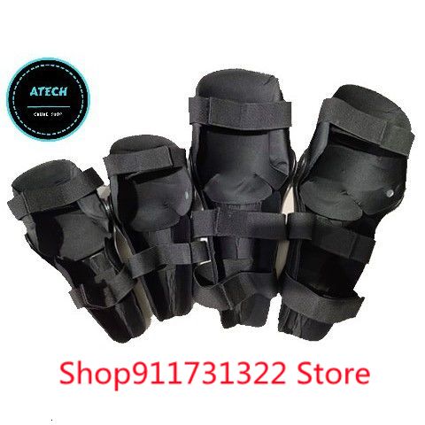 Duhan Rungear-coderas protectores de rodilla para motocicleta, conjunto de armadura (negro), 4 Uds.