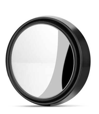 Espejo de punto ciego para coche, espejo retrovisor ajustable de 360 grados, lente redonda convexa gran angular para accesorios auxiliares de estacionamiento, 1 ud.: Black