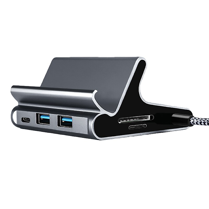 Type C HUB Docking Station USB-C to HDMI Dock Power Adapter Vertical Base with Bracket: Default Title