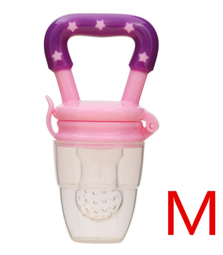 Baby småbarn leksaker bitringar bröstvårta form frukt bite silikon säkerhet mat matning leksaker för över 3 månader newborm jul: Rosa m
