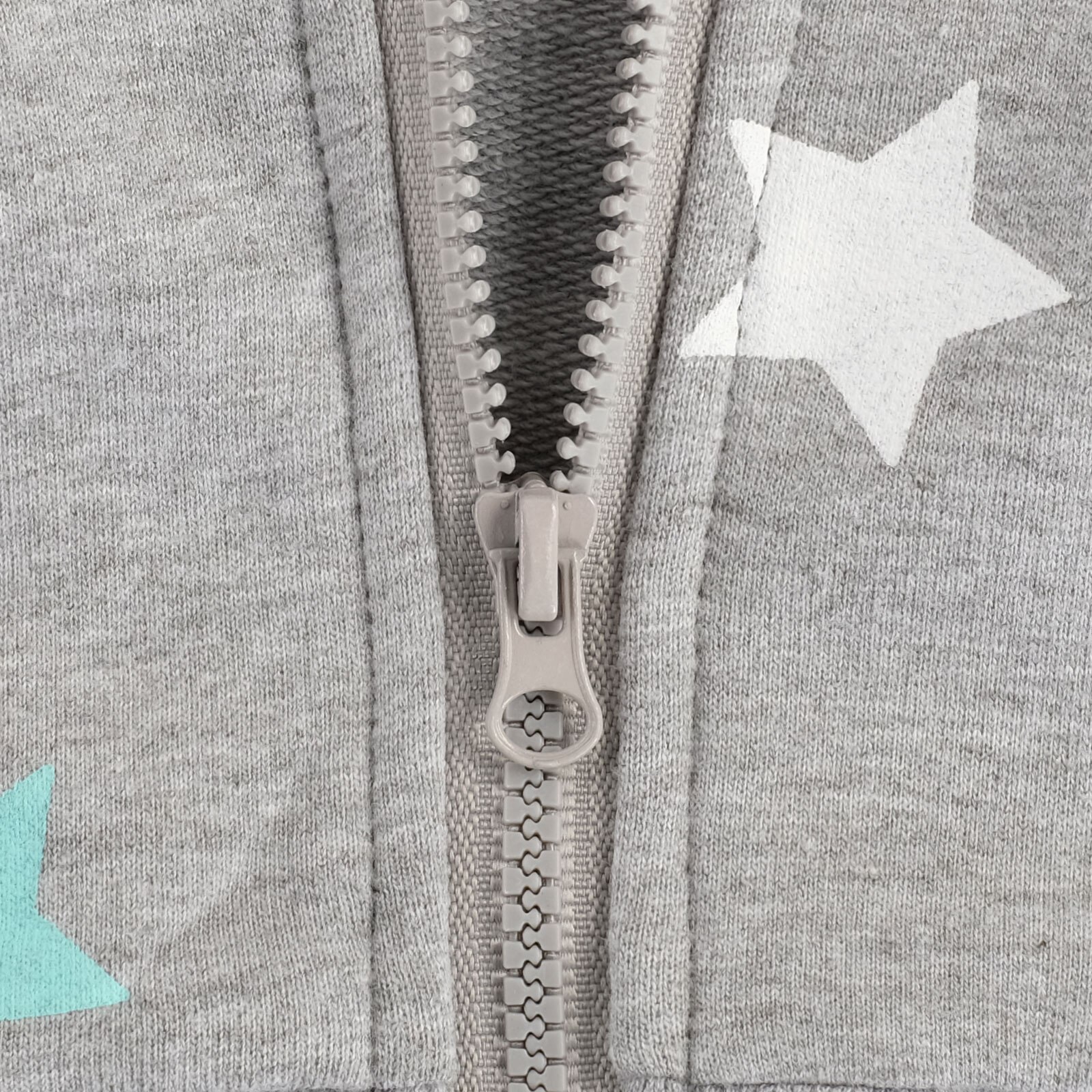 FOCUSNORM 0-24M Herbst Winter Baby Mädchen Jungen Mantel knapp Sterne Druck Langarm Reißverschluss Mit Kapuze Grau Jacke Spitzen