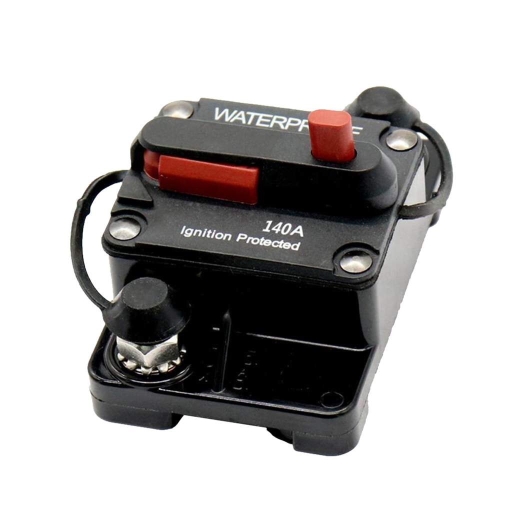 140 Amp Circuit Breaker with Manual Reset, for Marine Boat Trolling,12V-24V DC, Waterproof