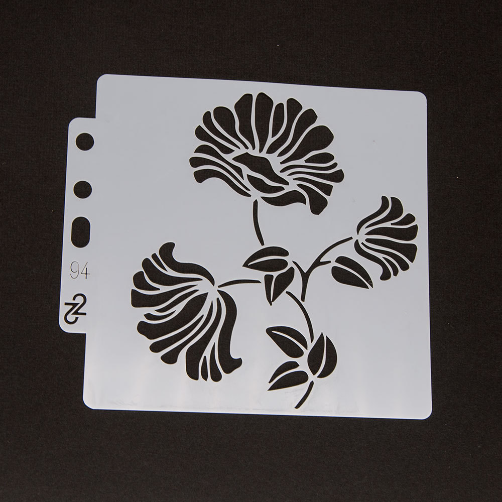 14.1cmx13cm Reusable Plastic Painting Templates Stencils Mold for Fabric, Scrapbook, Painting DIY Art Projects(Flower) S94