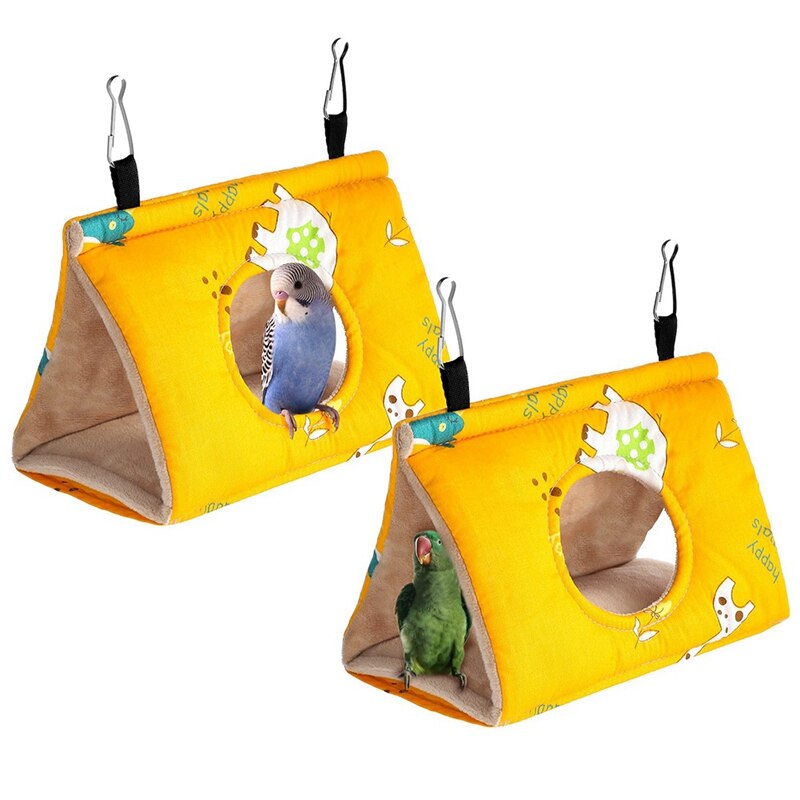 2 Stuks Winter Warm Vogel Bed Vogel Hut Kooi Vogel Hangmat Voor Conures Papegaai Valkparkieten Dwergpapegaai Kanarie Vink Parkiet: Default Title