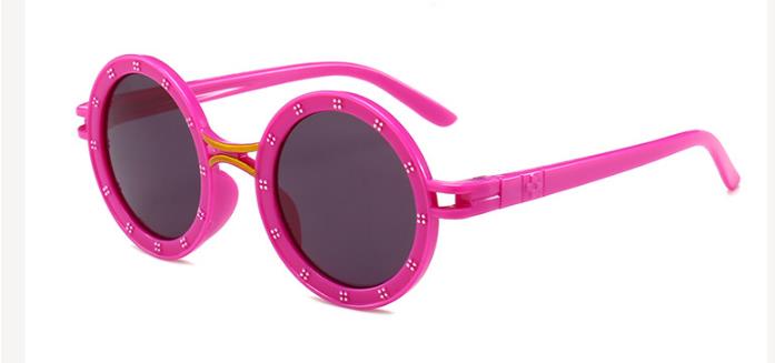 Brand Kids Sunglasses punk Children Girls Sun Glasses diamond Frame UV400 Mirror Eyewear NX: purple gray
