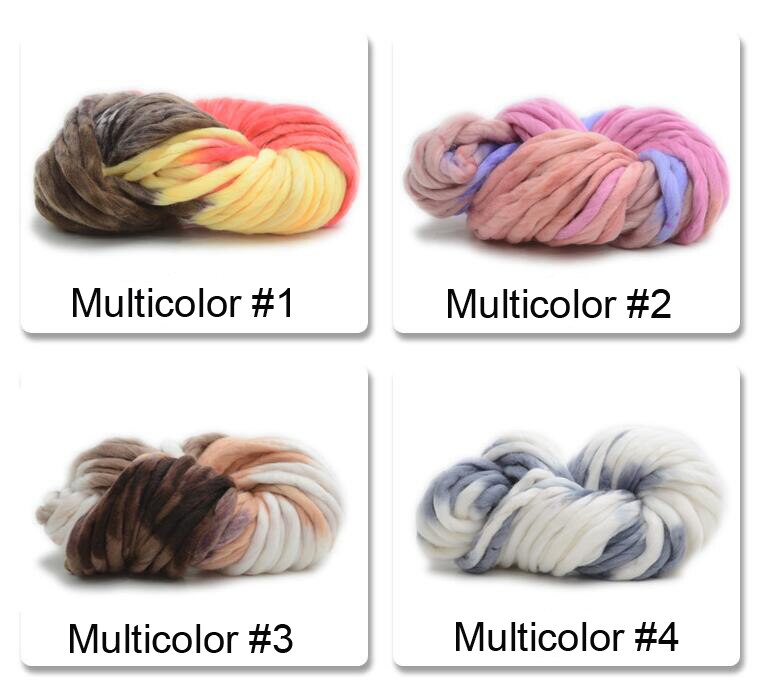 Super Chunky Merino Wool Yarn Giant Wool Extreme Knitting Arm Knitting Super Bulky Chunky Yarn for Hand knitting Polyester 500g