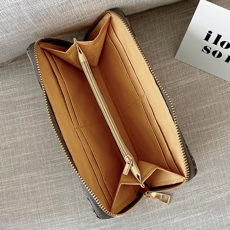 Portefeuille Long pour la des femmes motif Crocodile sac à main avec fermeture éclair sacs à main en cuir PU porte-monnaie porte-carte