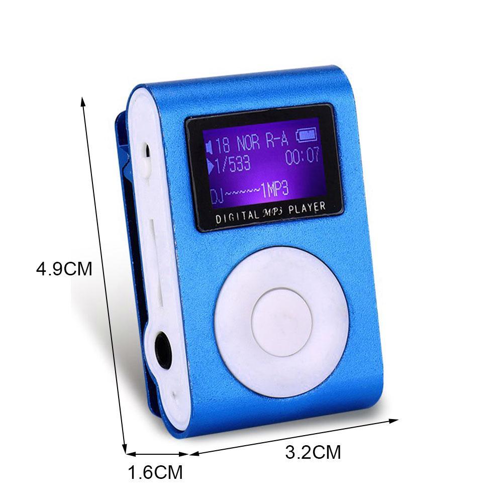 Reproductor de MP3 portátil de tamaño pequeño, Mini pantalla LCD, tarjeta de MP3, usb, TF, música, compatible con reproductor walkman J5A0