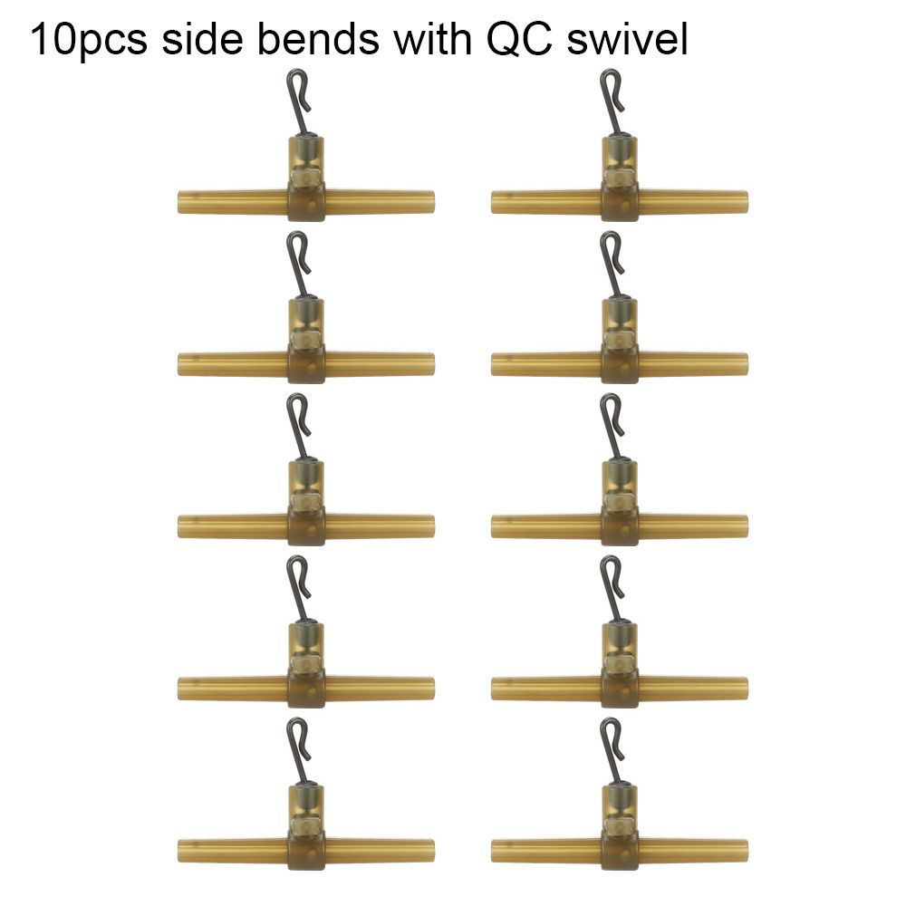 Dobladillo lateral de 15 piezas con eslabones giratorios o 10 piezas, dobladillo lateral con manguitos antienredos QC o 30 piezas, accesorios de pesca de carpa: Naranja