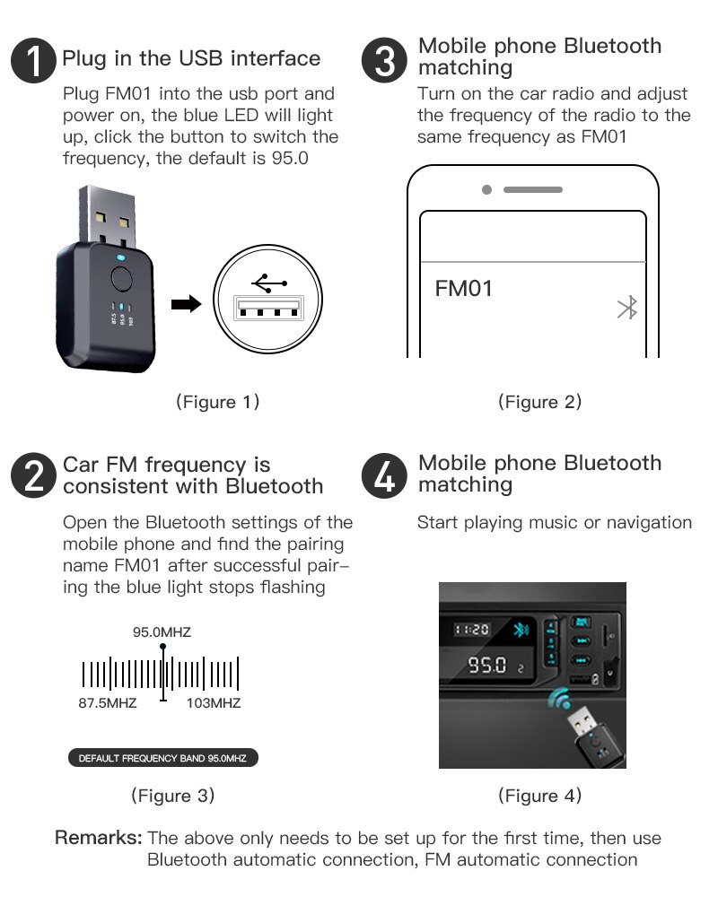 Fm Transmitter Car Bluetooth 5.0 Receiver Handsfree Call Mini Usb Power Car Kit Auto Wireless Audio for Car Radio Fm Autoradio