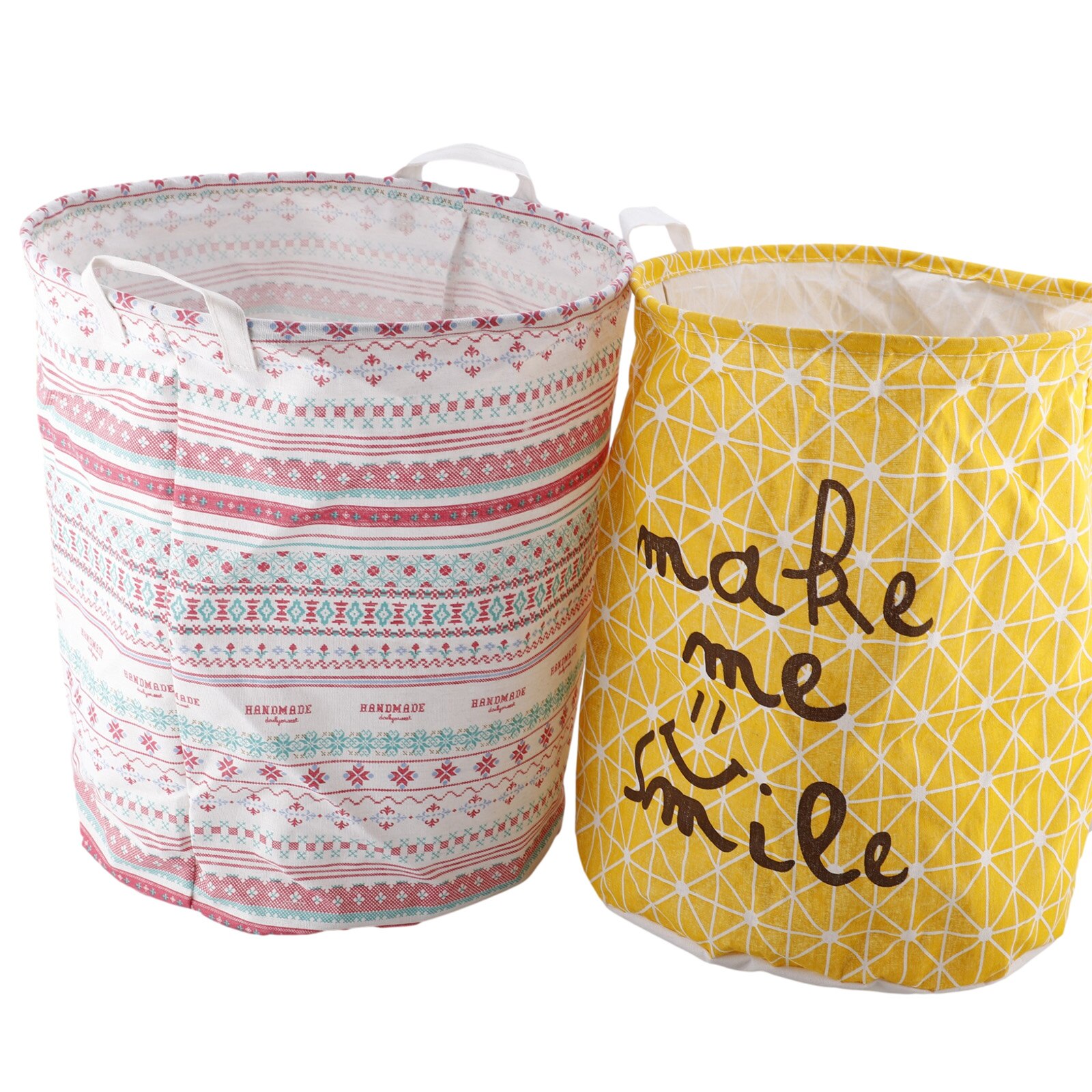 Basket Clothing Laundry Bag Large Storage Box Canvas Foldable Collapsible Home And Nursery With Handle Organizer