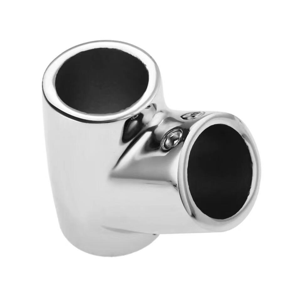 Båd gelænder montering  - 60 graders tee - 316 marine rustfrit stål 22mm 25mm vandsports robåde tilbehør