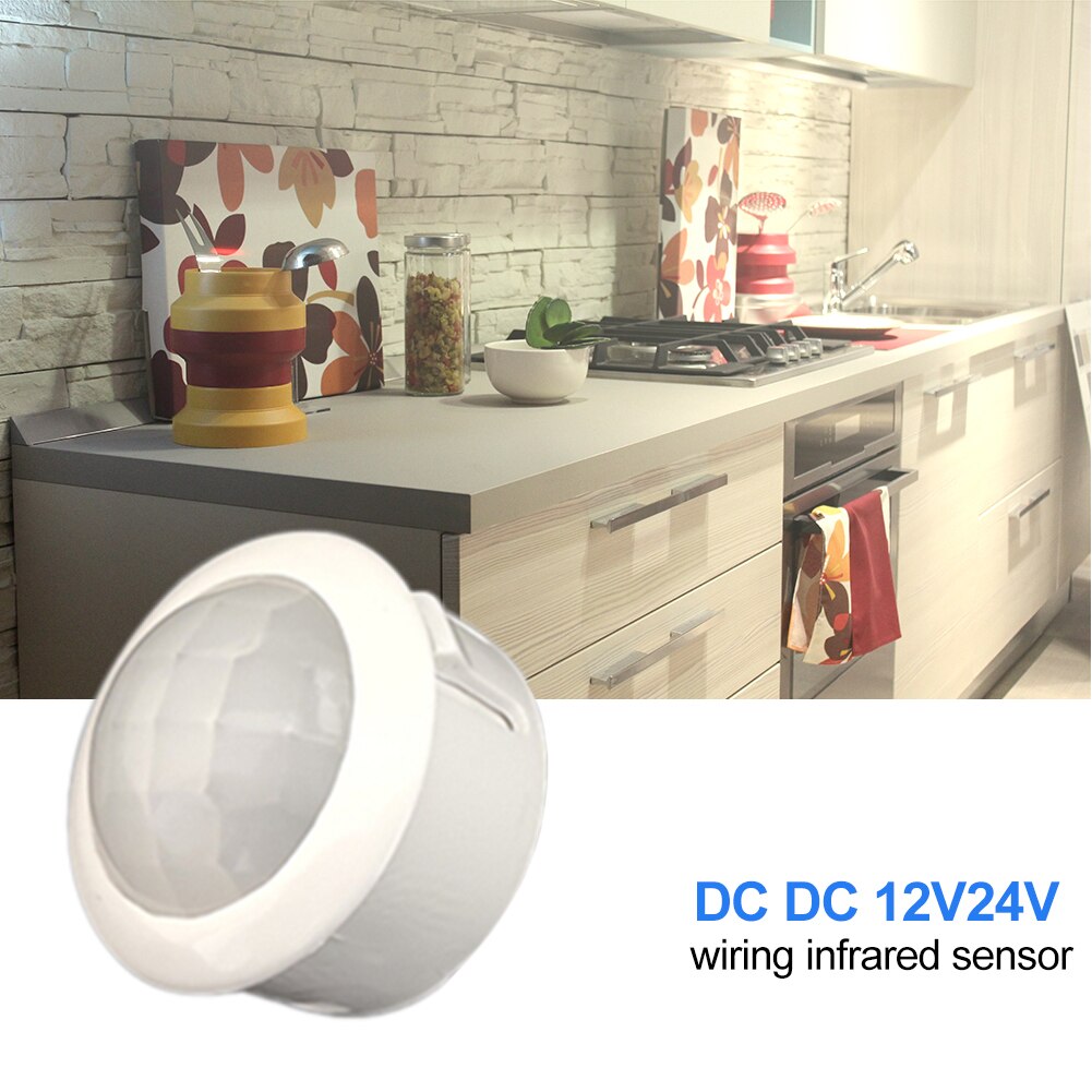 DC 12V 24V Wiring Infrared Sensor Ceiling Lamp Human Body Induction Switch PIR Motion Movement Sensing Light Smart switch
