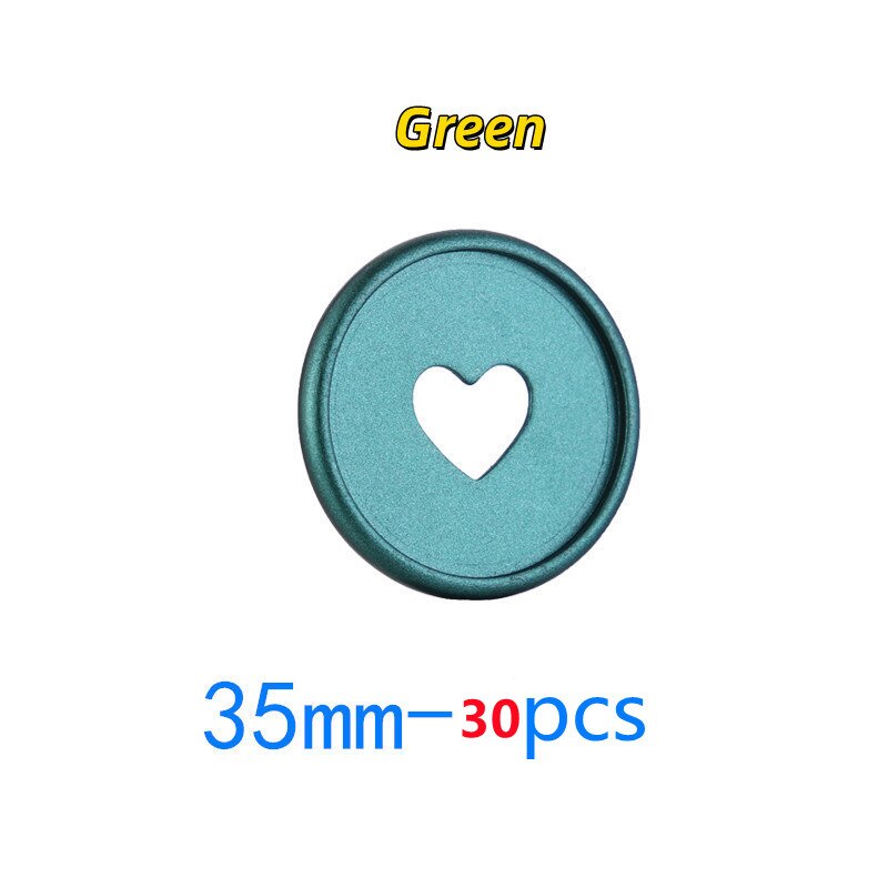 Loose Leaf Binder Rings - 30pcs - Mushroom Hole Disc Buckle - 360° Foldable - Plastic - Office Supplies: 30pcs-green