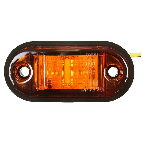 12V / 24V 2 Led Zijmarkeringslichten Lamp Voor Auto Vrachtwagen Caravan Side Ontruiming Marker Light Lamp led Trailer E-Gemarkeerd Amber