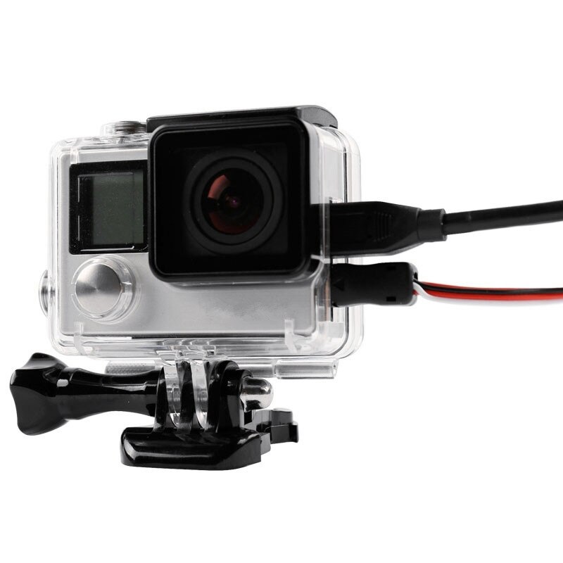 Voor GoPro Side Open Beschermhoes Behuizing Doos Aansluitbaar Data Kabel voor Go pro Hero 4 3 + Cover Action camera Accessoires Set