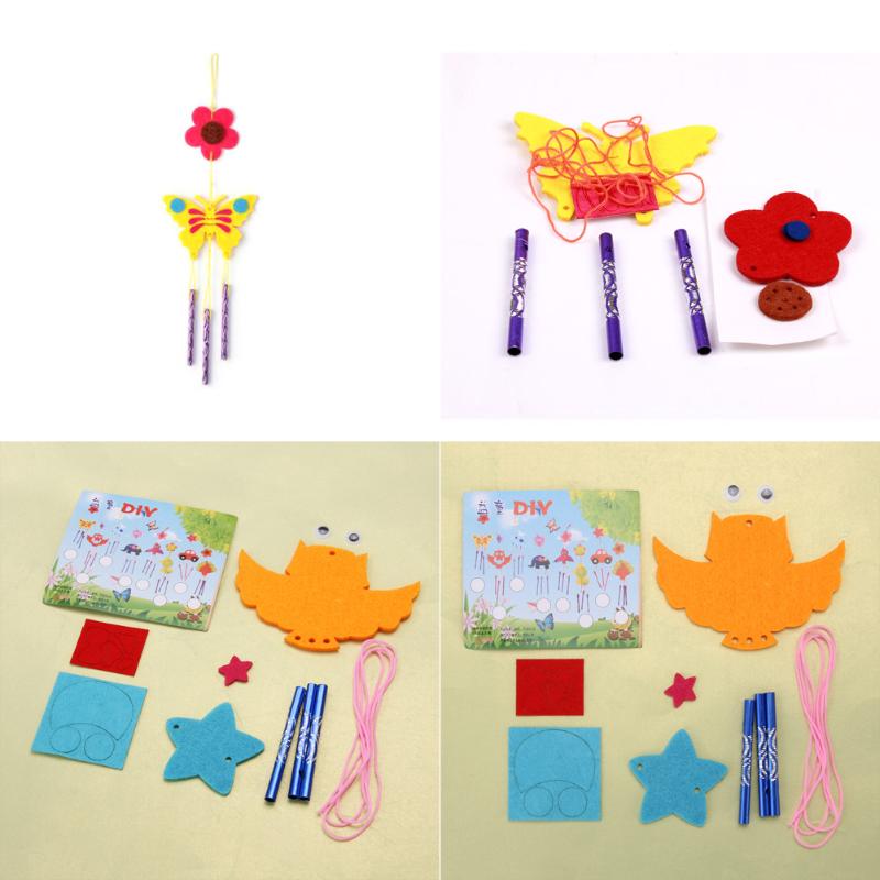 Kids Child DIY Wind Chimes Aeolian Bells Educational Puzzle Toys Craft Kits Random