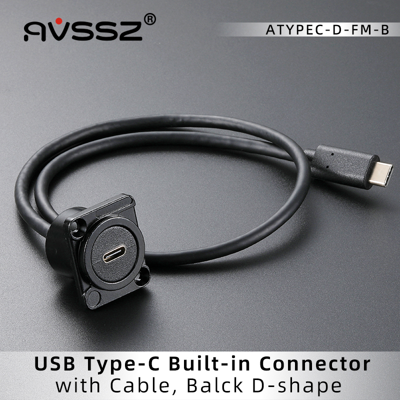 0.5-2m metall hdmi 2.0 data forlengelseskabelkontakt hunn-til-hann innfelt adapterkontaktledninger, til bil, lastebil, motorsykkelindustri