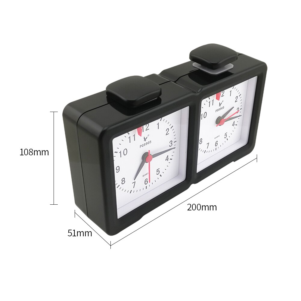 PQ9905 Professionele Compacte Digitale Schaakklok Count Up Down Timer Elektronische Board Game Bonus Concurrentie Toernooi