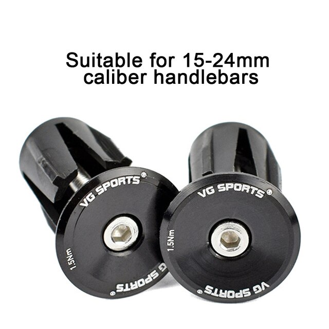 Estremità tappo manubrio da corsa ciclismo tappi manubrio impugnatura bici durevole alta qualità: nero