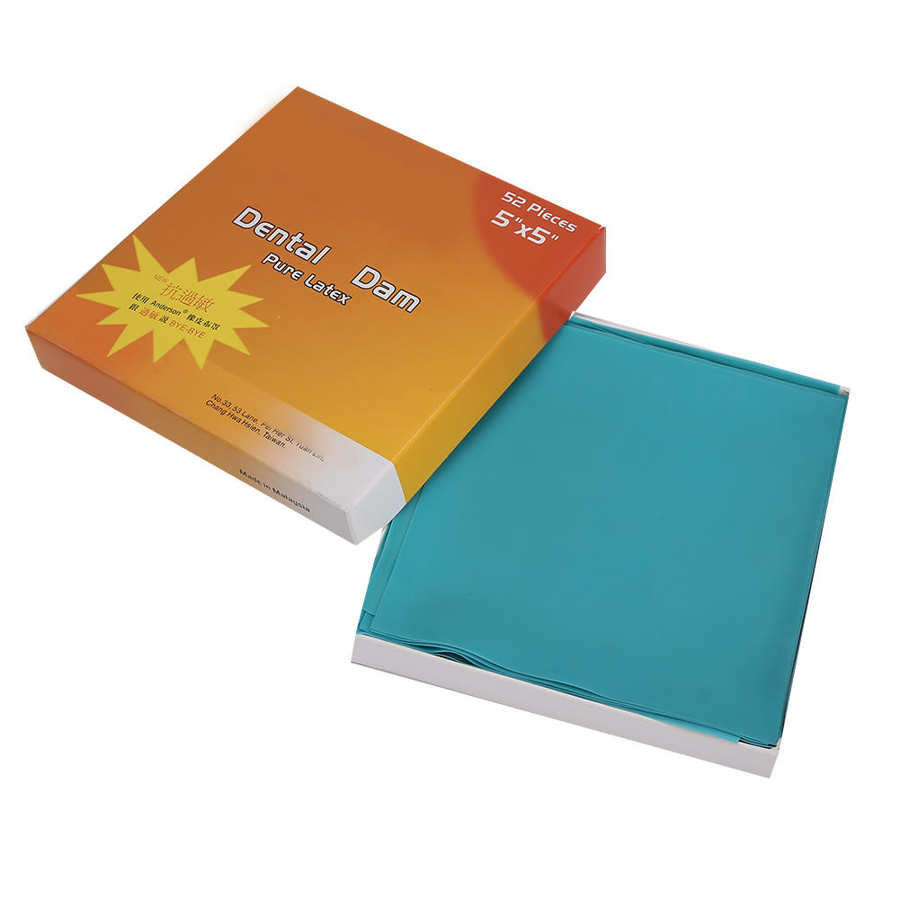 1 låda ren latex gummidam säker hygienisk tänder restaurering dam munvård verktyg tänder restaurering dam munvård verktyg: 52 st