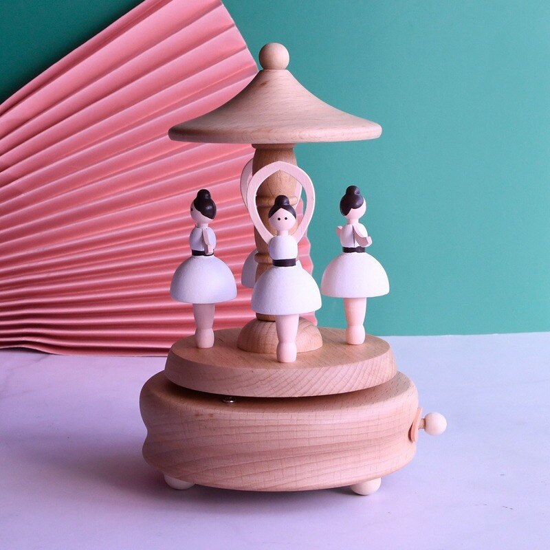 Moving Muziekdoos Creatieve Houten Ballet Music Box Voor Kinderen Om Een Student Dag