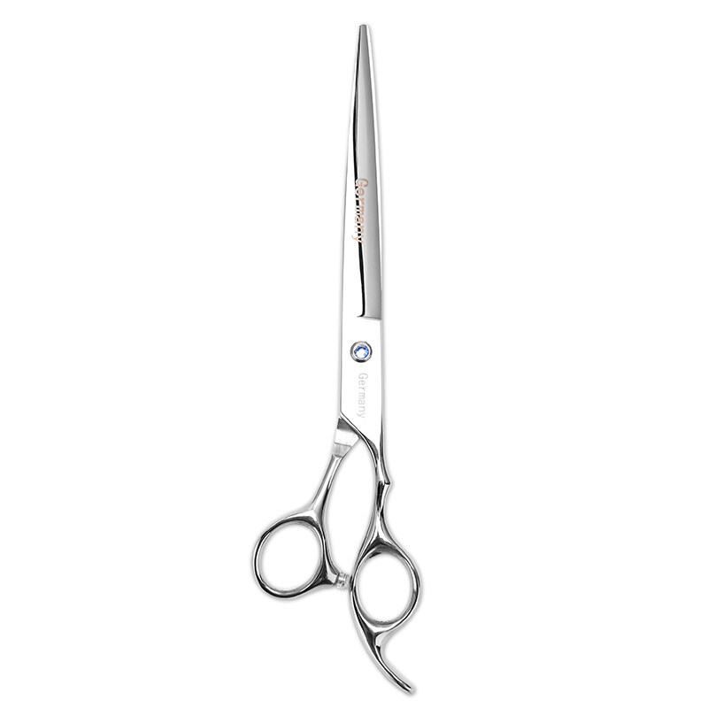 Tijeras profesionales de peluquería de 8 pulgadas, máquina de corte de pelo de corte plano de salón de , tijeras de adelgazamiento de acero inoxidable, herramientas de barbería: green