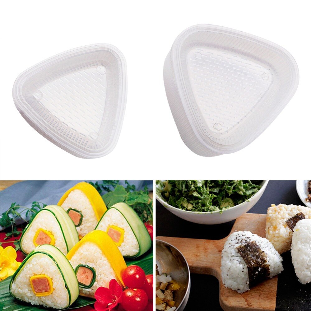 4 Stks/set Driehoekige Sushi Rice Mold Japanse Onigiri Rijst Bal Voedsel Druk Maker Mallen Suishi Set Keuken Bento Accessoires