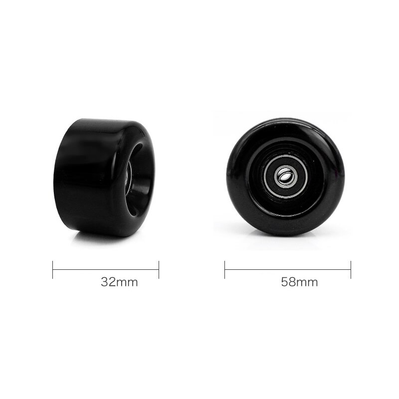 Pu Rubber Skate Wheels 4 Pcs/Set Hardwearing Roller Skate Wheels Sliding Skating Quad Roller Skateboard Skates Accessories