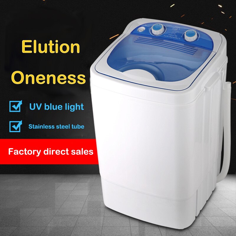 7.0 kg enkelts fat en sylindret mini vaskemaskin med dehydrering halvautomatisk vask med dehydrering