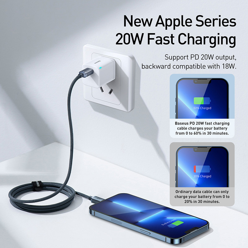 Baseus USB Typ C PD 20 W Kabel für iPhone 14 13 12 Profi X 8 Schnelles USB-C-Kabel für iPhone-Ladekabel USB-Typ-C-Kabel Drahtcode
