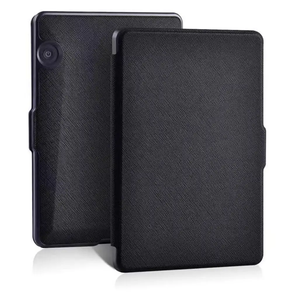 För kindle voyage, pu-läderfodral i e-boksläsare för kindle voyage, smalt skyddande fodral: Röd