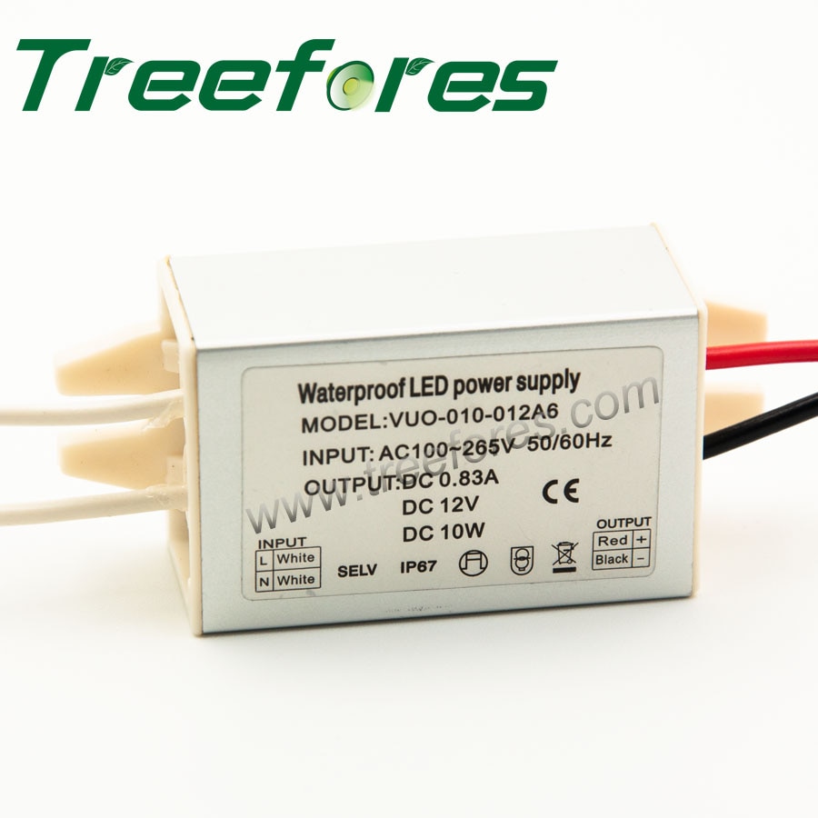 12 W 24V DC 12V IP67 Mini transformador Led al aire libre iluminación del jardín CE RoHS SAA 12 vatios controlador de fuente de alimentación
