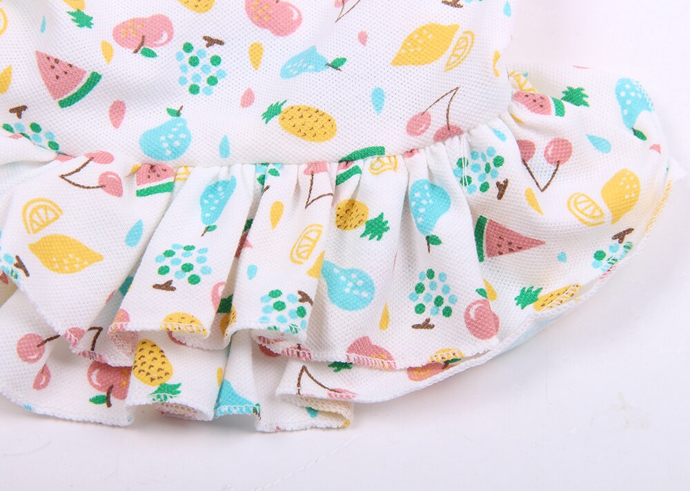 Hund Katze Kleid Weste Sommer Kleidung Obst Druck Haustier Welpen Frühling/Sommer Kleid 5 Größen
