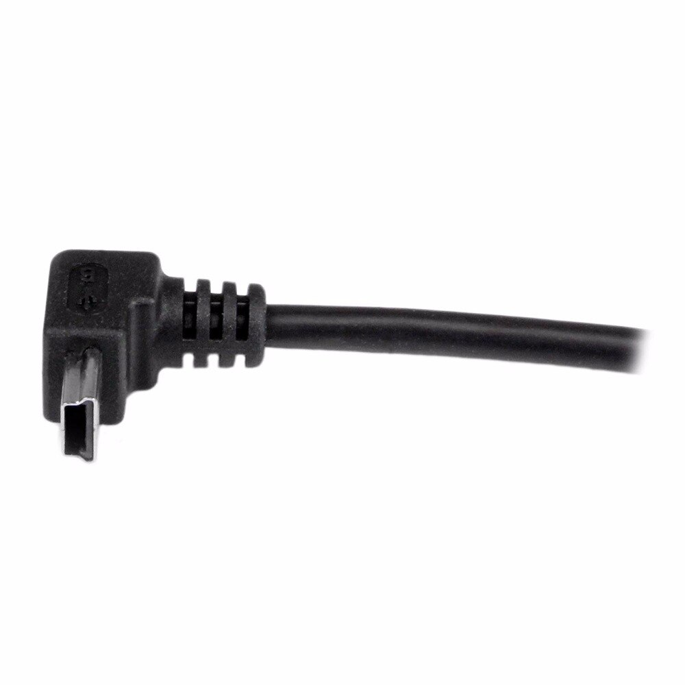 27CM Mini USB Cable Cord - A to Up Angle Mini B - Up Angled Mini USB Cable - Black