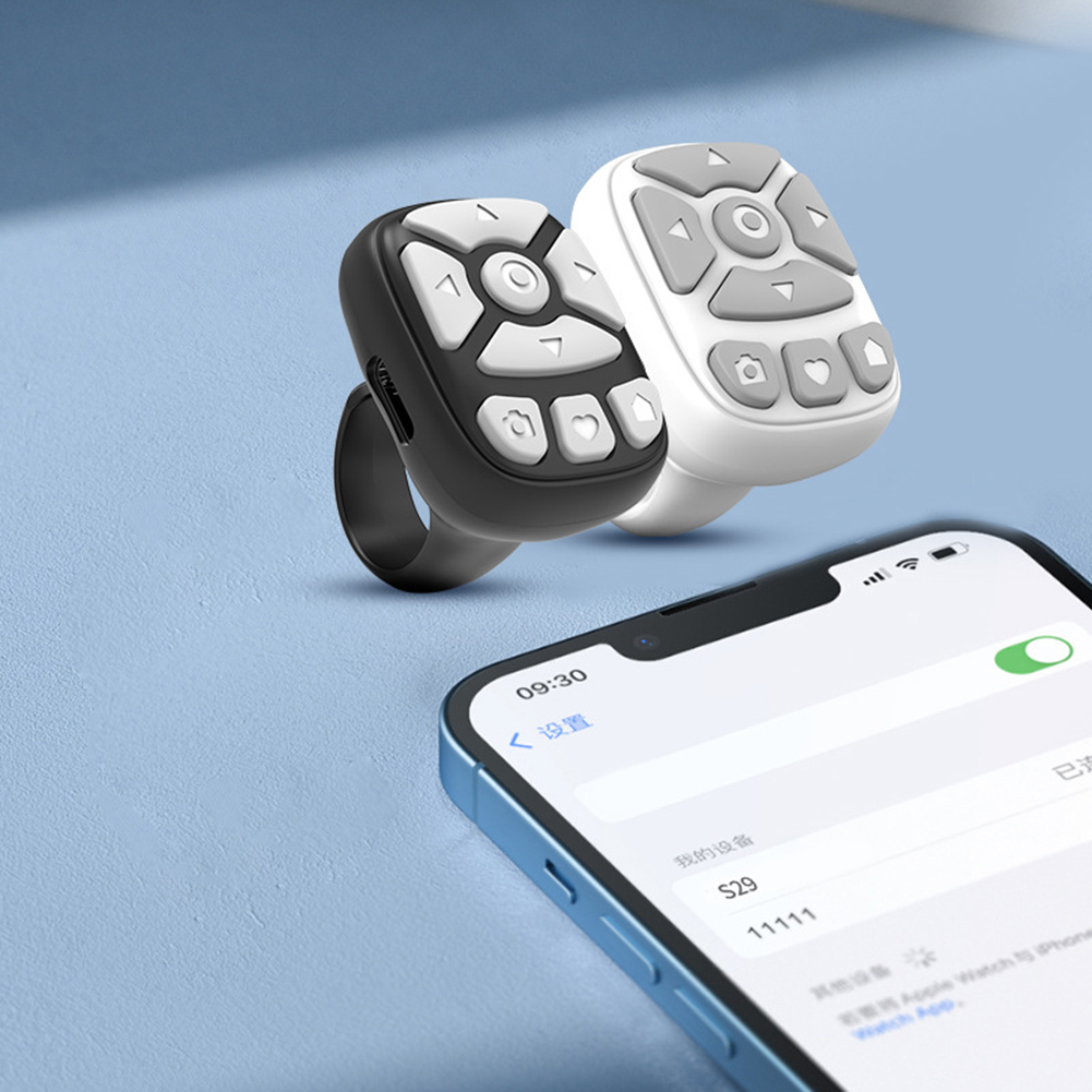 Pierścień przewijania pilota Bluetooth Przewracanie stron e-booków dla mobilnego pilota wideo Tiktok Kontroler aparatu Selfie Stick