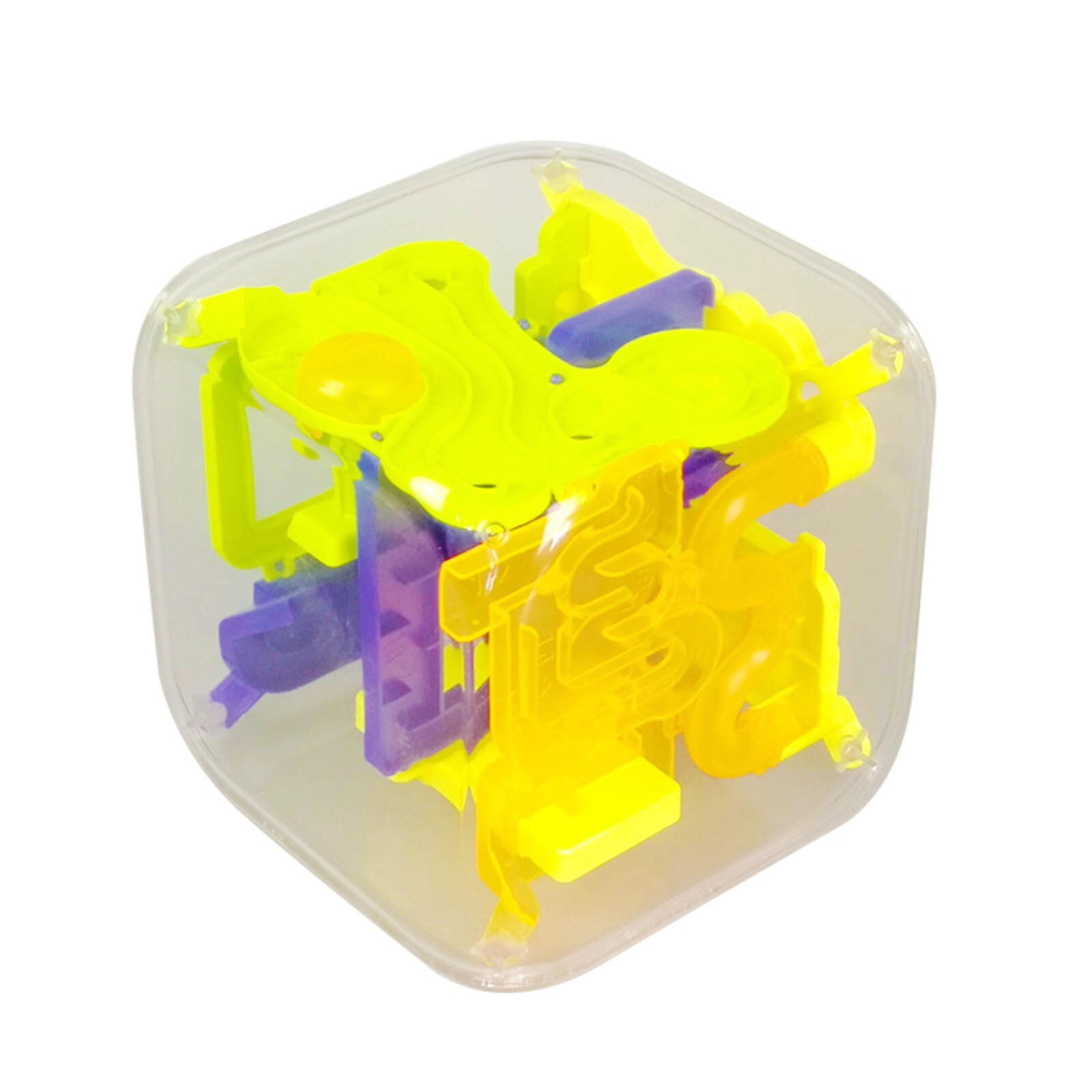 3d Doolhof Magische Kubus Transparant Zeszijdige Puzzel Speed Cube Rollende Bal Game Cubos Doolhof Speelgoed Voor Kinderen educatief L5: Default Title
