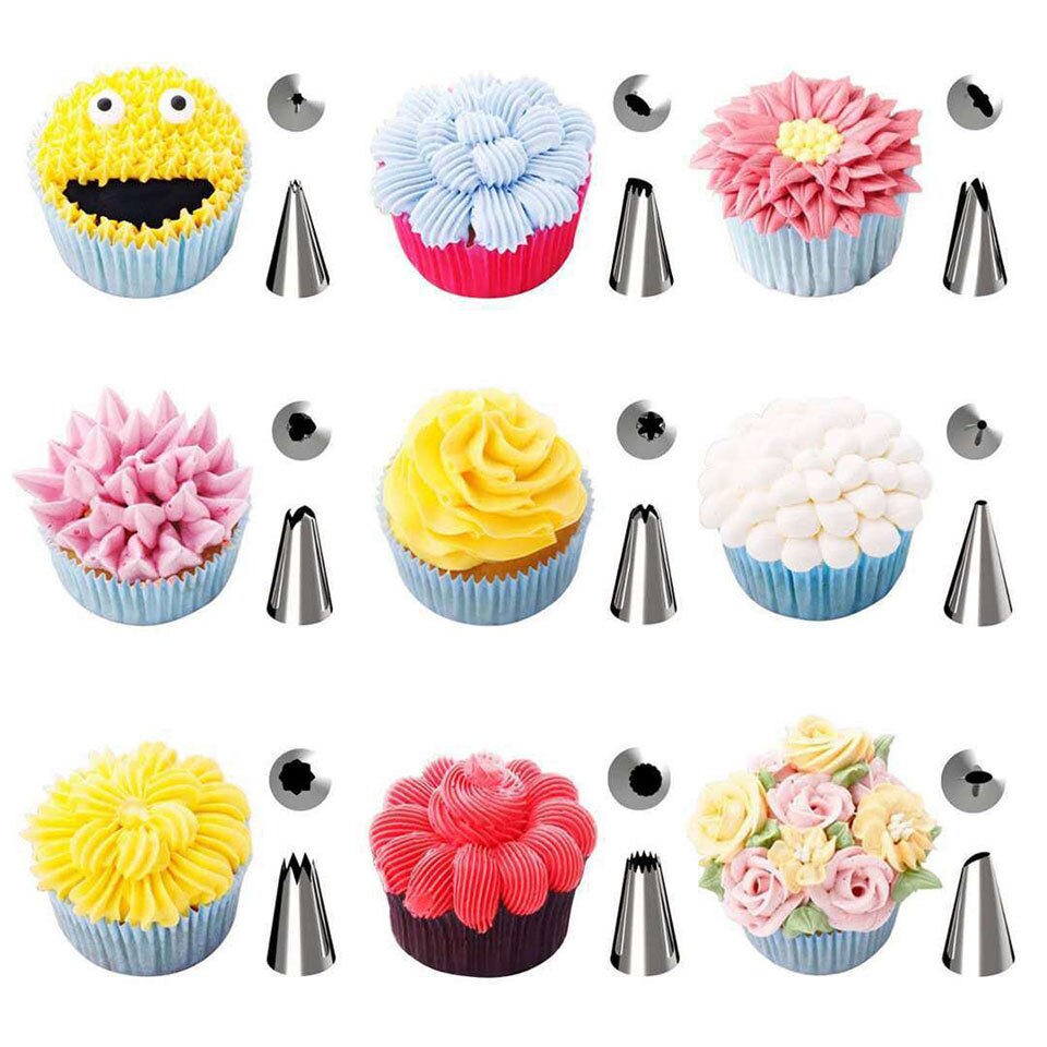 64 pçs bolo decoração kits suprimentos bolo decoração caneta dicas ferramentas de geada para assar cupcake cookie muffin utensílios de cozinha