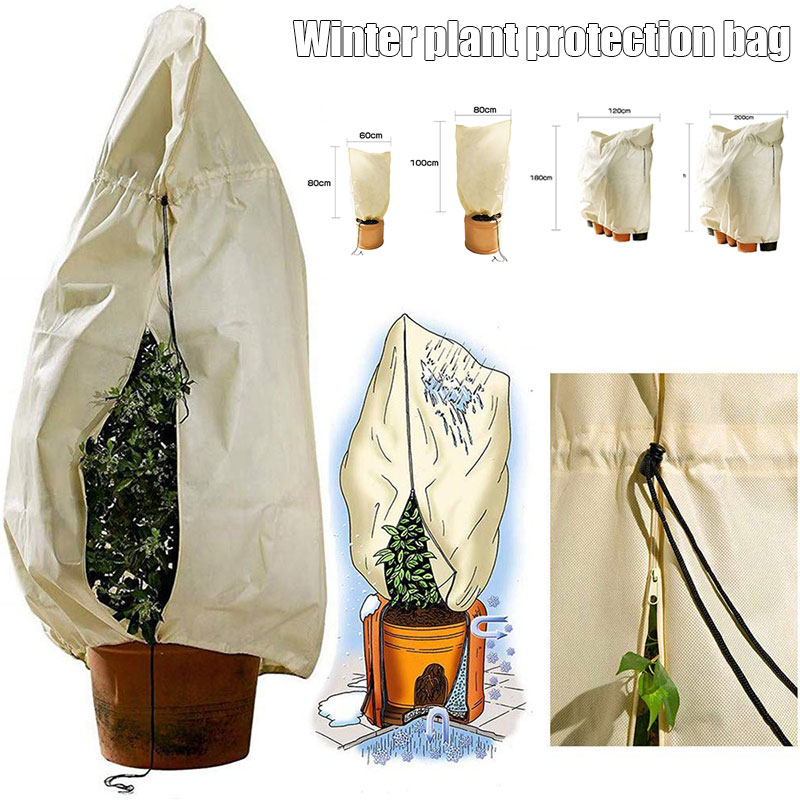 Cubierta cálida de invierno para plantas, bolsa de protección contra escarcha para árboles, plantas de jardín, árboles pequeños, novedad