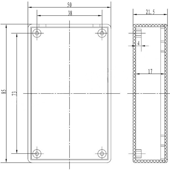 Plastic Enclosure for Electronics housing Project Box Junction Enclosure DIY 85X50X21mm