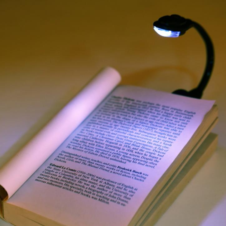 Icoco 1 Pc Mini Flexibele Clip-On Bright Book Light Laptop Witte Led Boek Lezen Licht Lamp