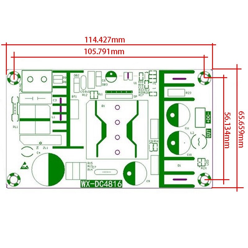 Ac-omvormer 110v 220v naar  dc 48v max 4a 200w spanningsgeregelde transformator schakelende voeding