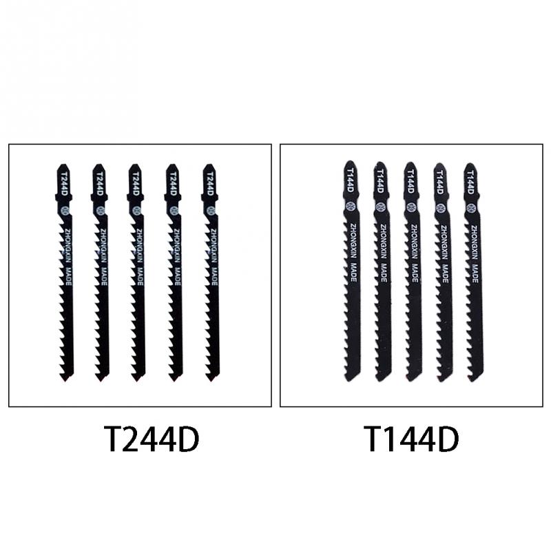 5pcs/bag Alloy Steel Jig Hacksaw Saw Blade Set Cutting Tool for Wood Sheet Panels T244D, T144D