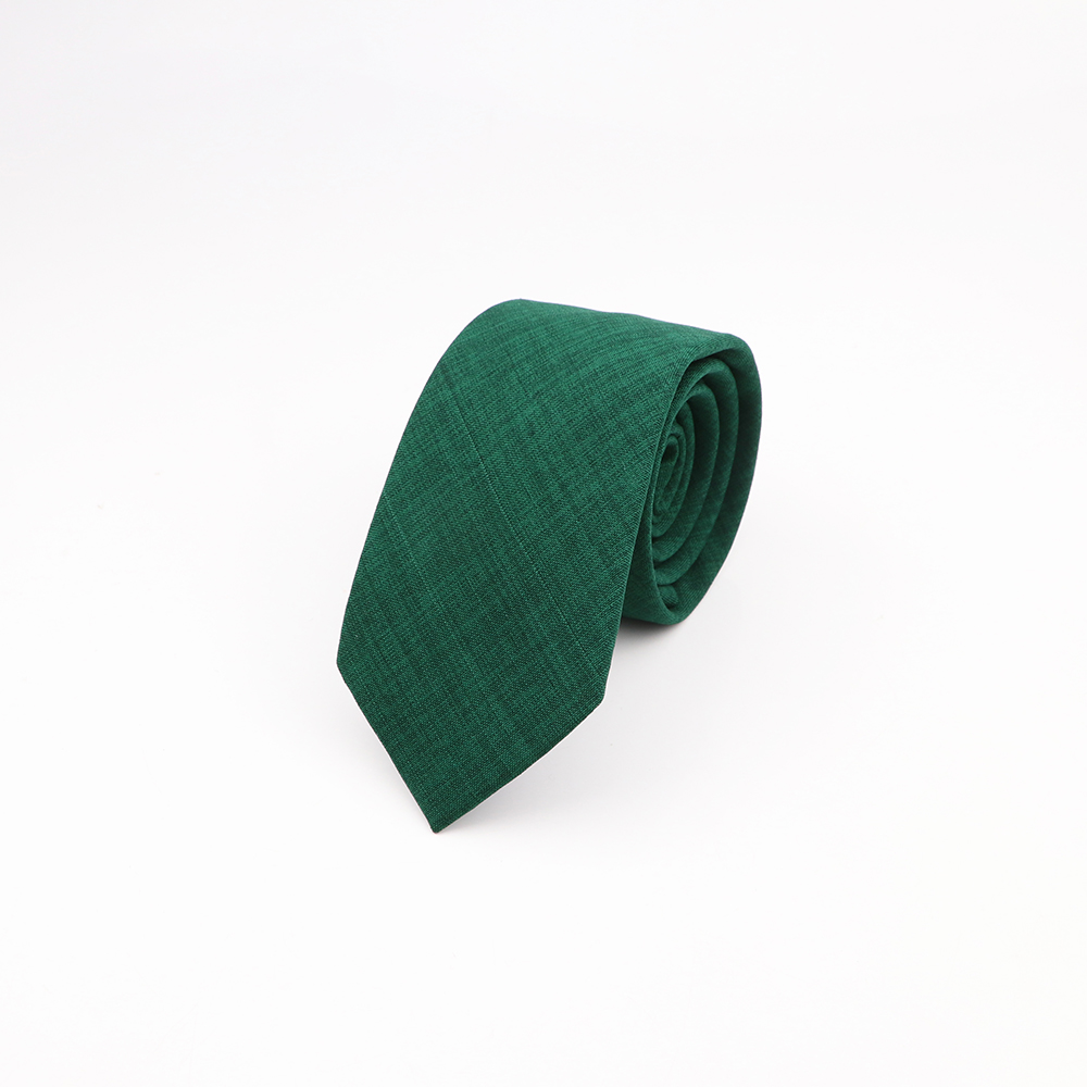 Nueva corbata de algodón de Color sólido verde salvia rosa azul naranja 6,5 cm camisa ajustada para de boda traje corbata accesorio: GINGER